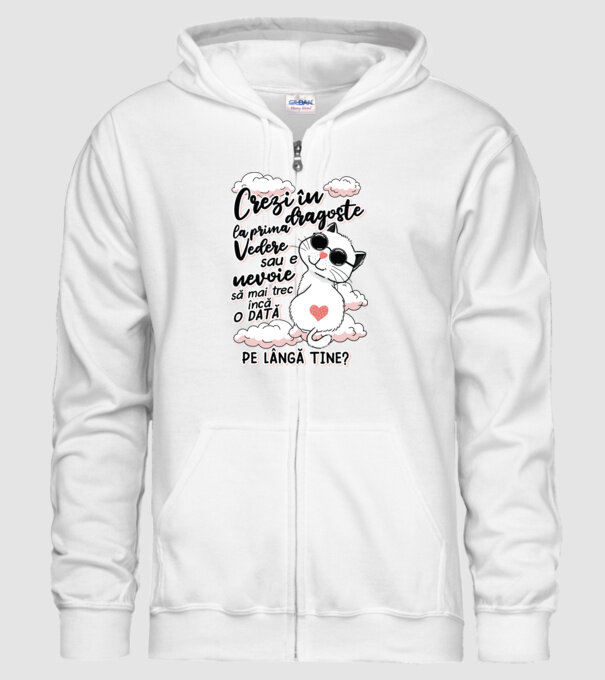Crezi în dragoste-la prima vedere model alb pe tricou