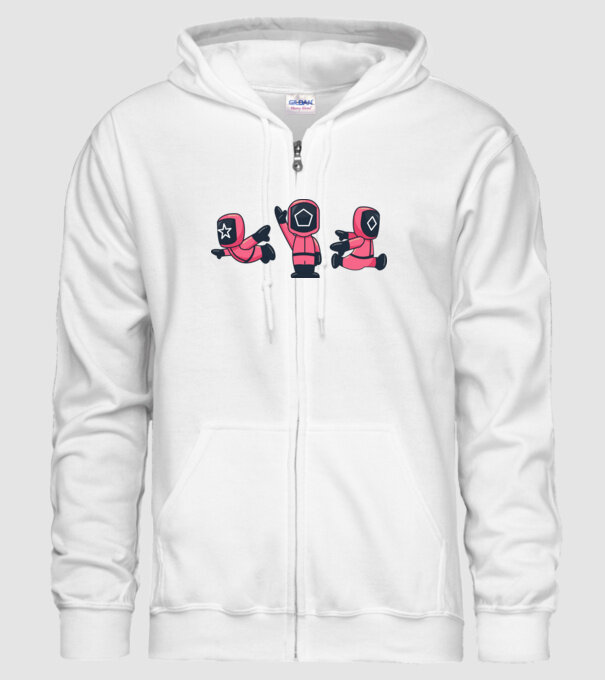 cute squid game toys model alb pe tricou