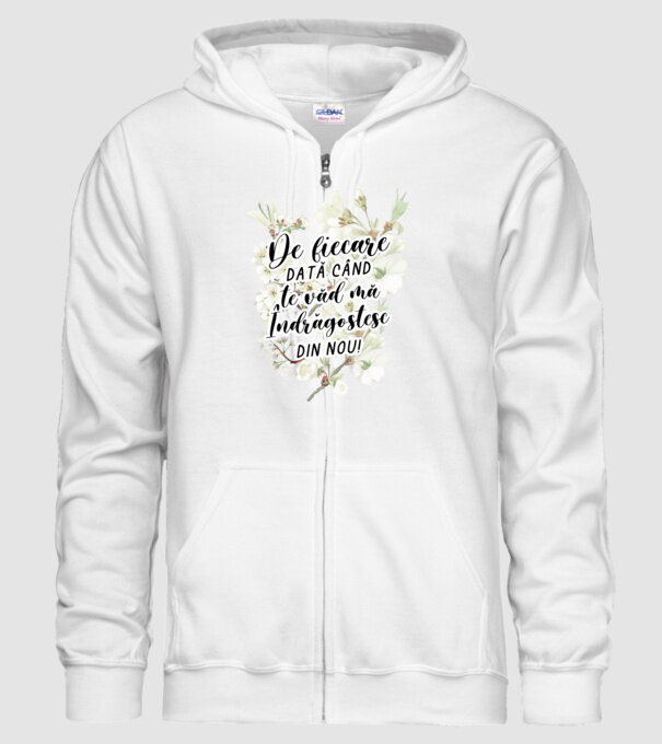 De fiecare dată când te văd mă îndrăgostesc din nou model alb pe tricou