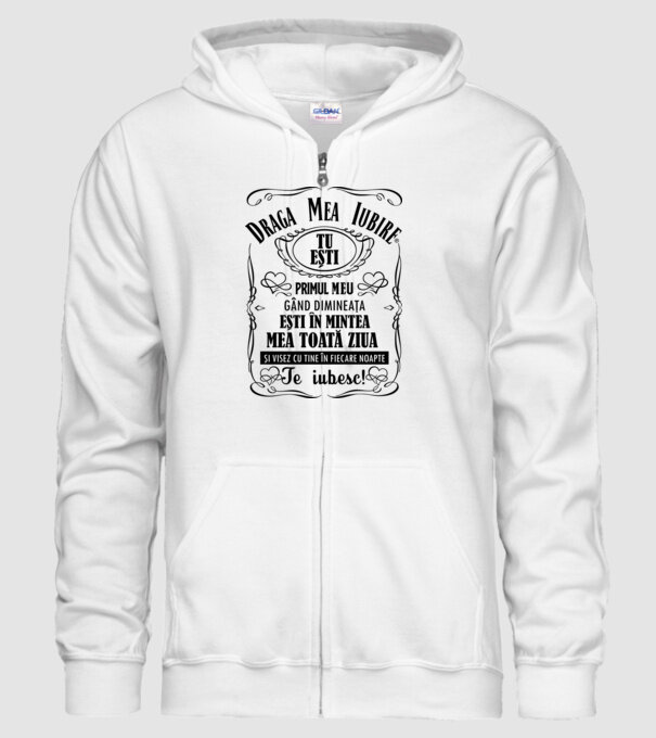 draga mea iubire tu ești primul meu model alb pe tricou