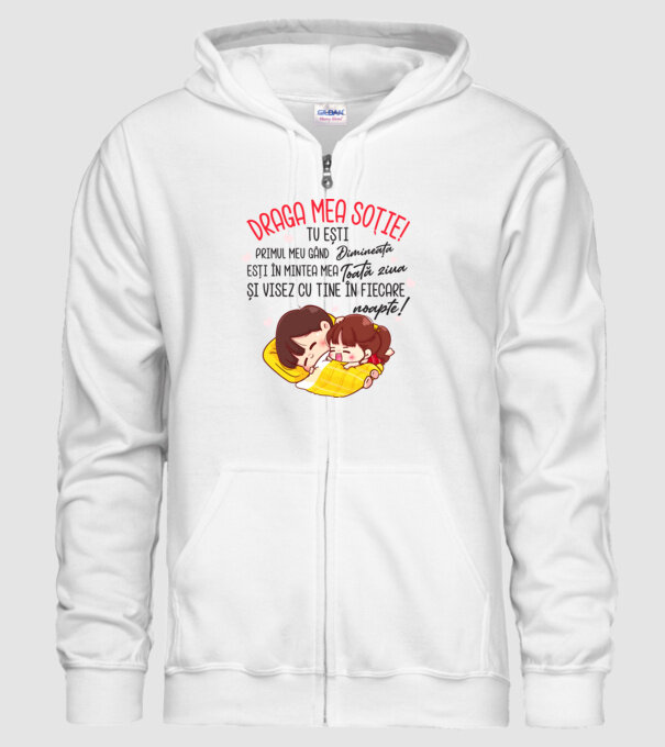 Draga mea soție tu ești primul meu model alb pe tricou