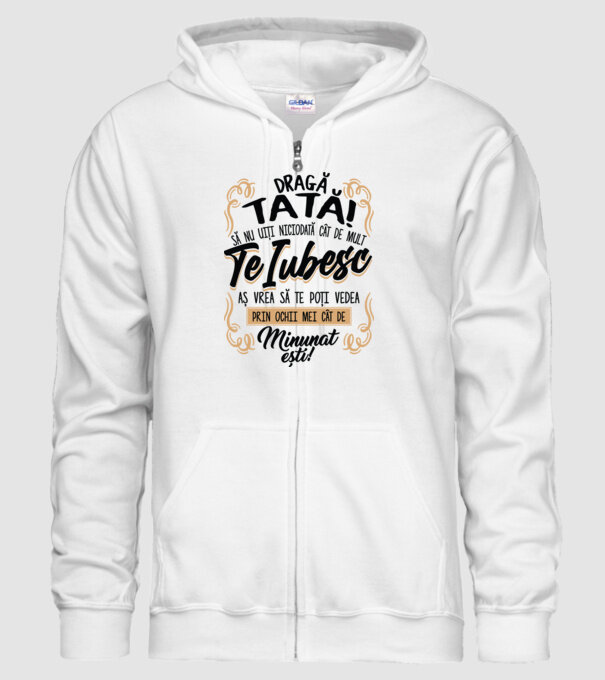 Dragă meu tată model alb pe tricou