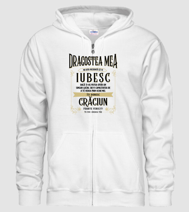 Dragostea mea model alb pe tricou