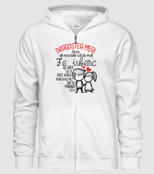 Dragostea mea Cât de minunat ești model alb pe tricou