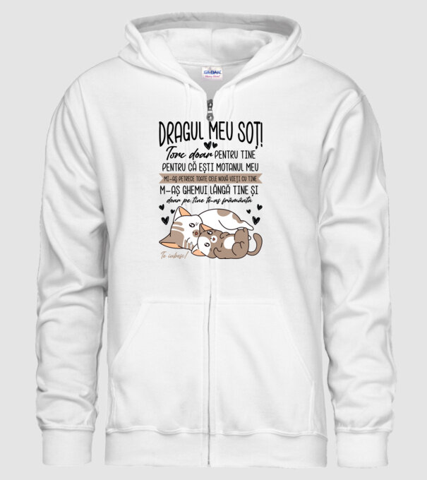 Dragul meu soț! torc doar pentru tine model alb pe tricou