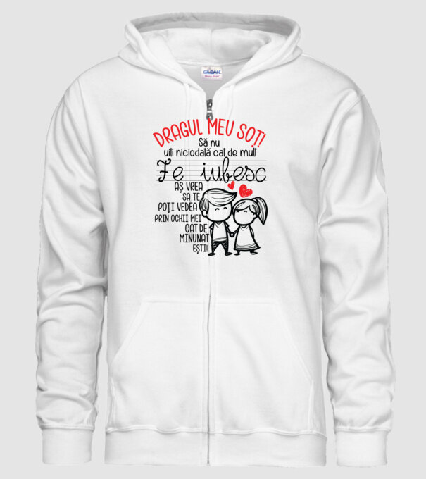 Dragul meu soț Cât de minunat ești! model alb pe tricou