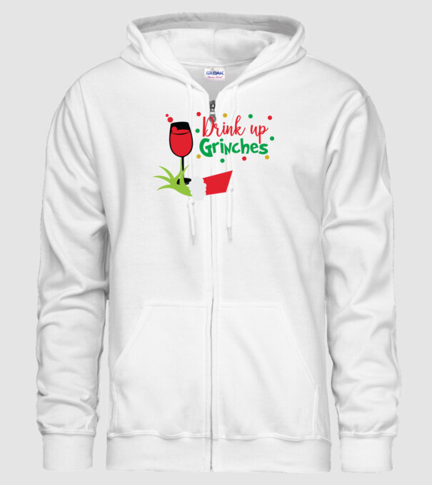 Drink up Grinches model alb pe tricou