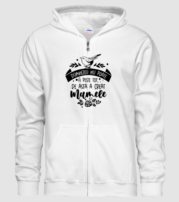 Dumnezeu nu poate fi peste tot model alb pe tricou