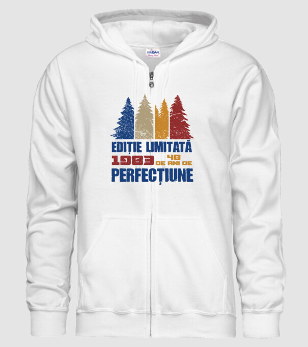 Ediție limitată 1983 - 40 de ani de perfecțiune model alb pe tricou