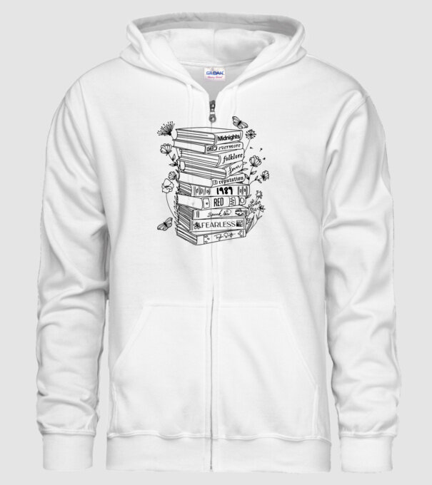 Eras tour books model alb pe tricou