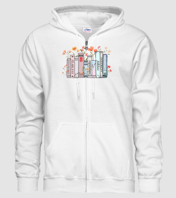 Eras tour books color model alb pe tricou