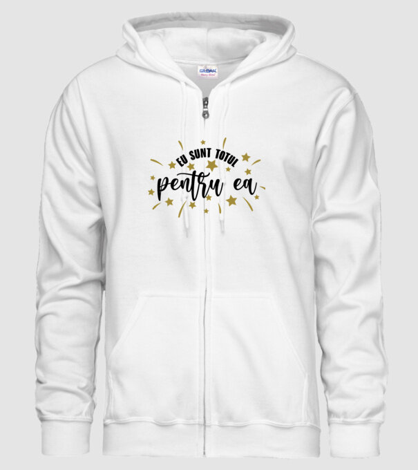 Eu sunt totul pentru el/ ea model alb pe tricou