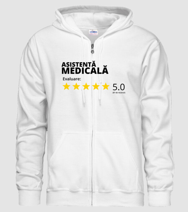 Evaluare - ASISTENTĂ MEDICALĂ model alb pe tricou
