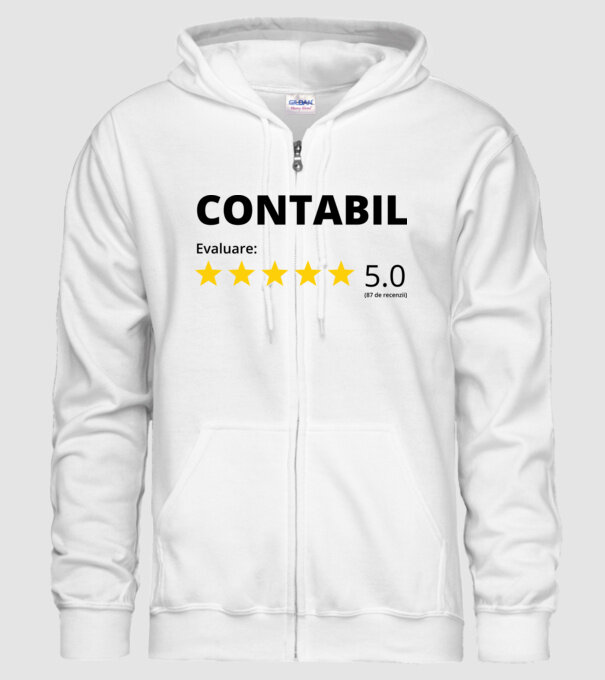 Evaluare - CONTABIL model alb pe tricou
