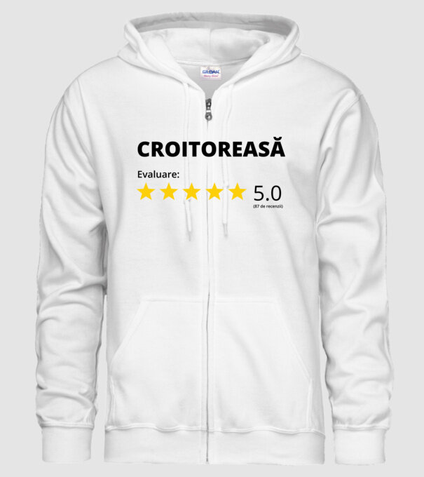 Evaluare - CROITOREASĂ model alb pe tricou