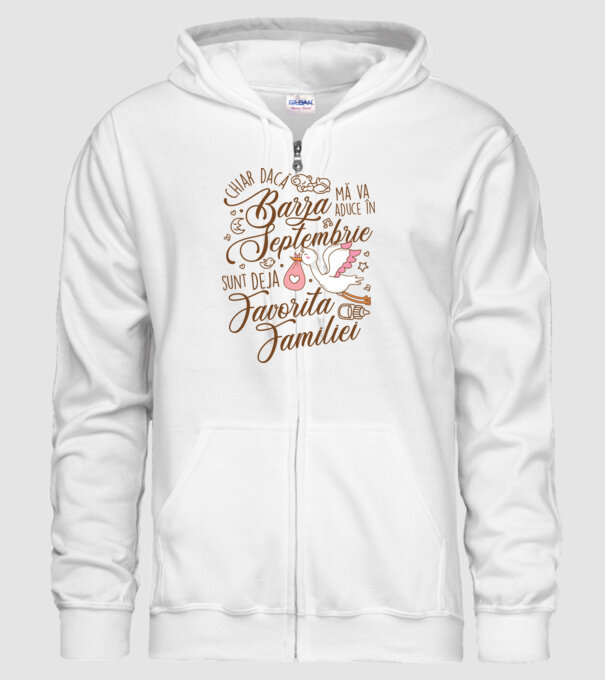 Favorita familiei SEPTEMBRIE model alb pe tricou