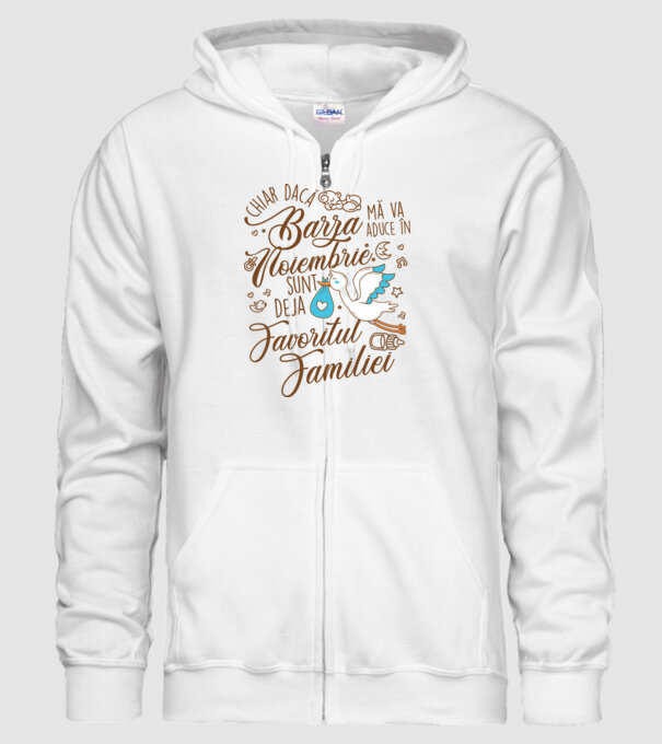 Favoritul familiei NOIEMBRIE model alb pe tricou