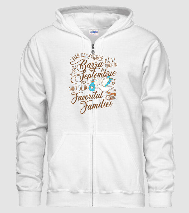 Favoritul familiei SEPTEMBRIE model alb pe tricou