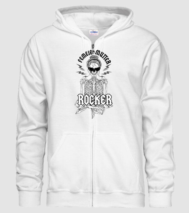 femeie - mutter - rocker model alb pe tricou