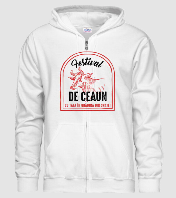 Festival de ceaun - cu tata în grădina din spate! model alb pe tricou