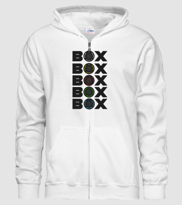 Forma1 box model alb pe tricou