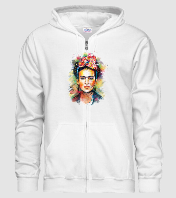 Frida Kahlo model alb pe tricou