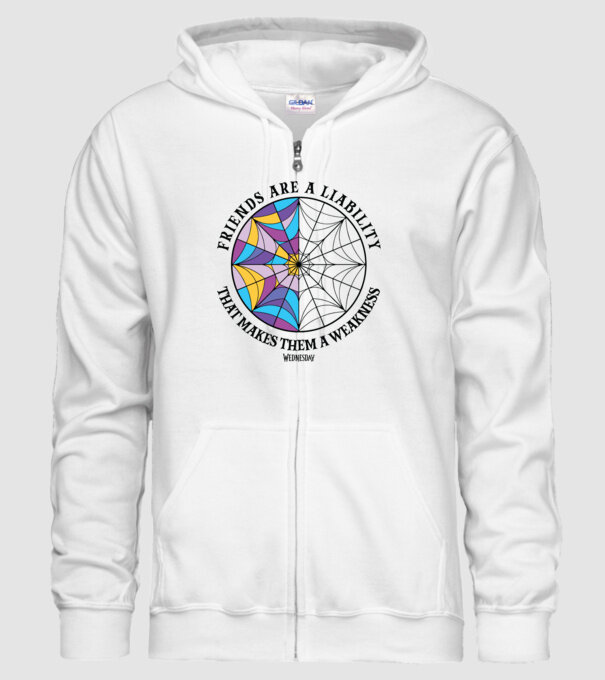 Friends are liability model alb pe tricou
