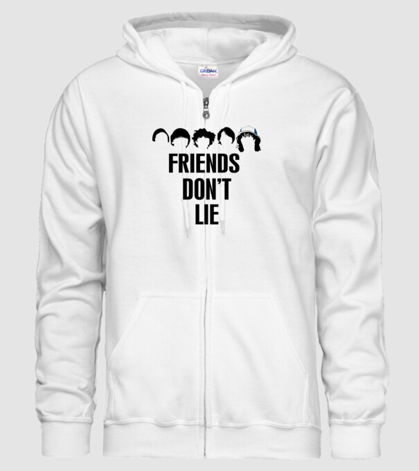 friends dont lie stranger things model alb pe tricou
