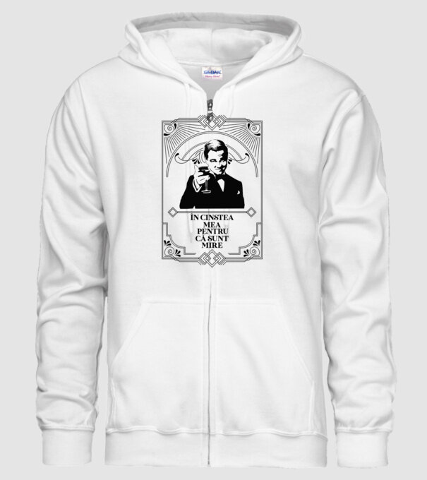 în cinstea mea, pentru că sunt mire model alb pe tricou