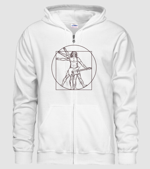 Guitar player model alb pe tricou