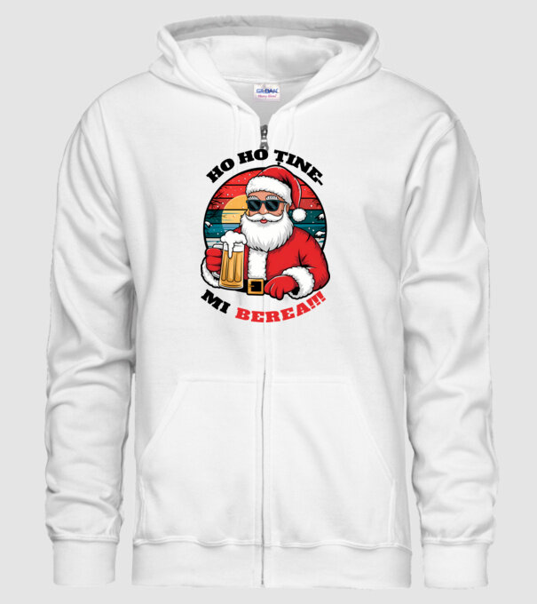Ho ho ține mi berea! alb model alb pe tricou