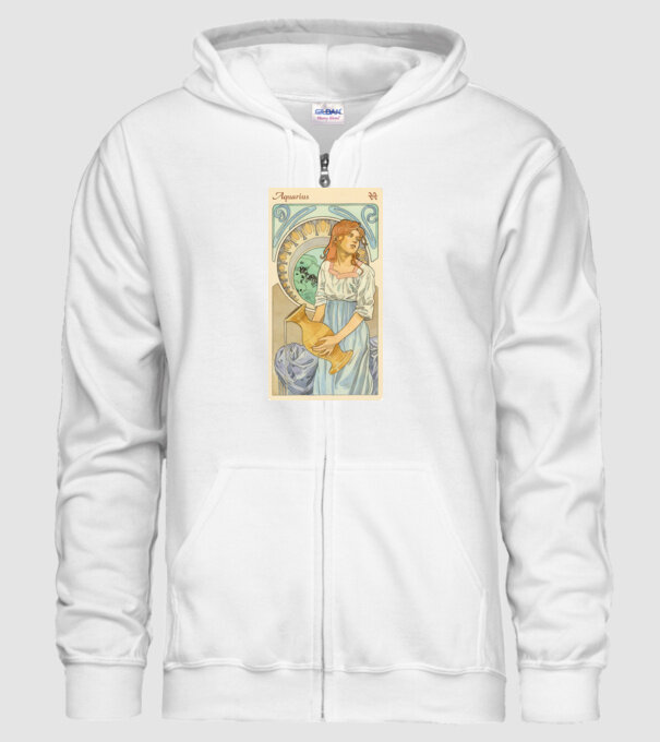 Horoscop Tarot VARSATOR model alb pe tricou