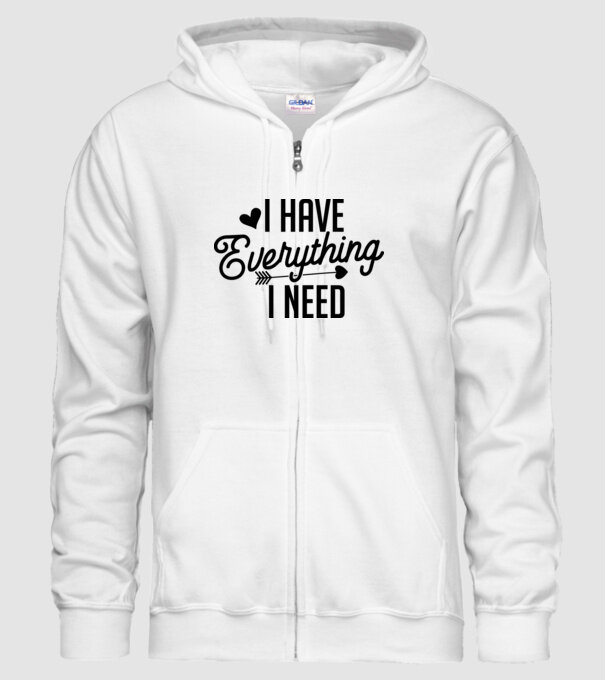 I have everything model alb pe tricou