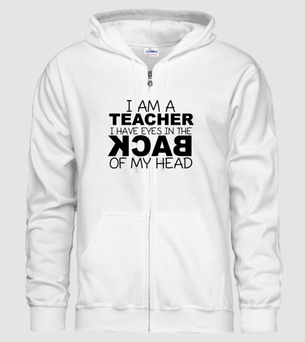 I have eyes in the back of my head model alb pe tricou