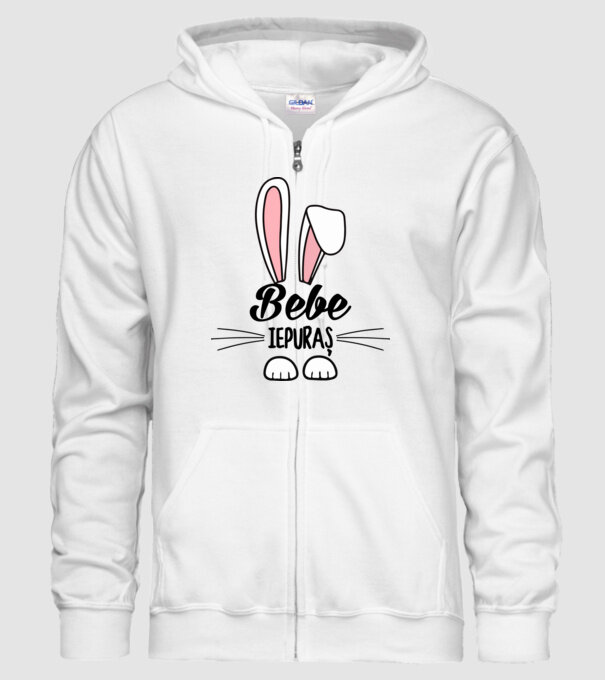 iepuraș bebe model alb pe tricou