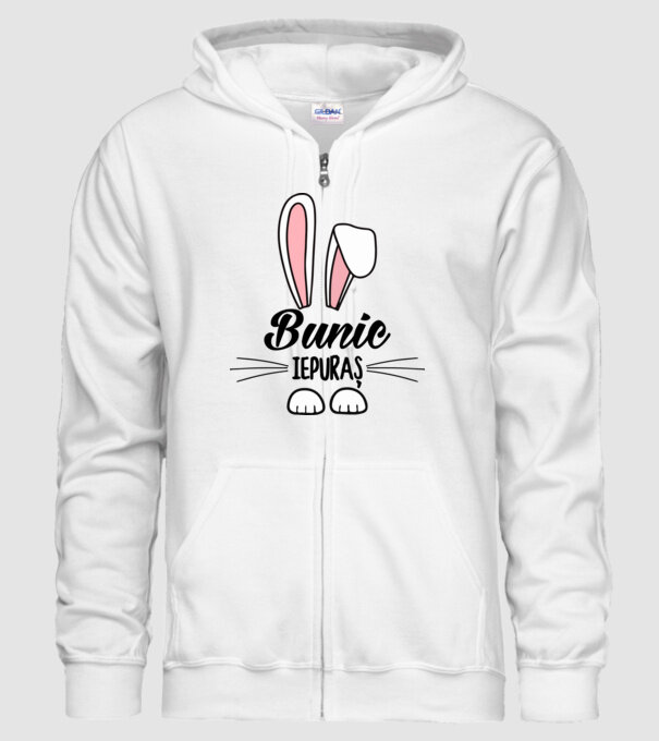 iepuraș bunic model alb pe tricou