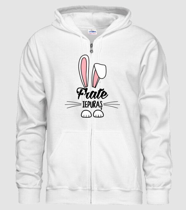 iepuraș frate model alb pe tricou