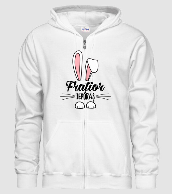 iepuraș frățior model alb pe tricou