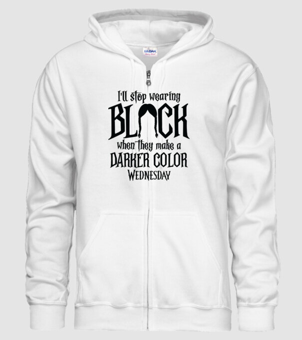 ill stop wearing black model alb pe tricou