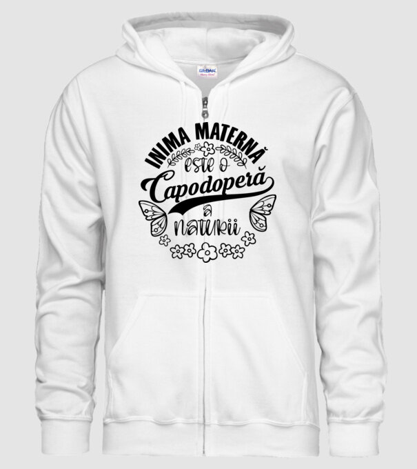 Inima maternă este o capodoperă a naturii model alb pe tricou