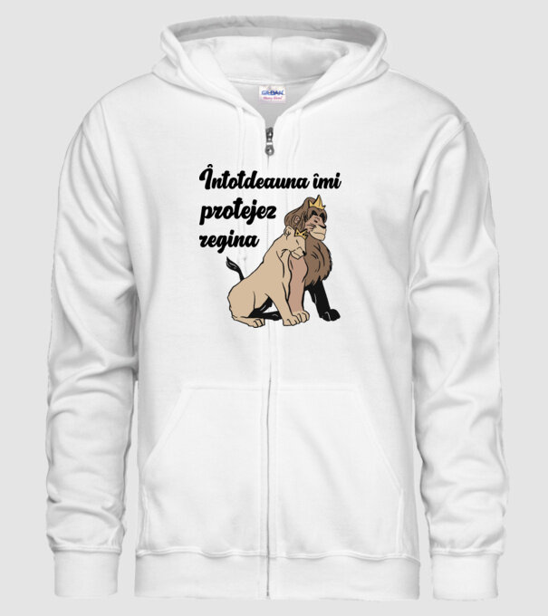 Întotdeauna îmi protejez regina model alb pe tricou