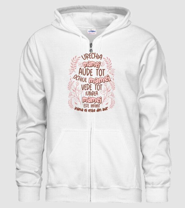 Iubirea mamei este infinit model alb pe tricou