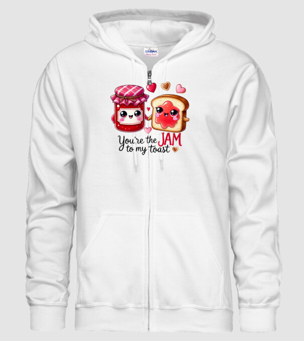 Jam to my Toast model alb pe tricou