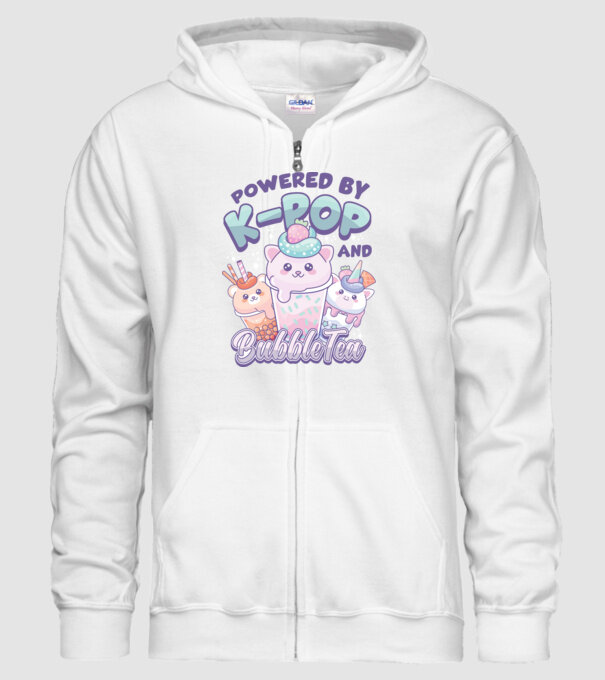 K-POP BUBBLE TEA model alb pe tricou