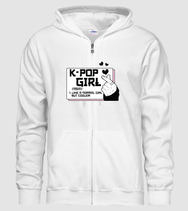 K-POP FANGIRL model alb pe tricou