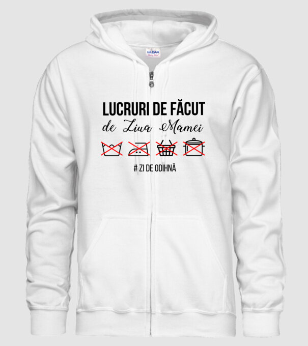 Lucruri de făcut de Ziua Mamei - # zi de odihnă model alb pe tricou
