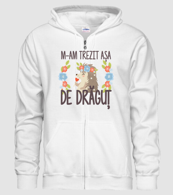 M-am trezit așa de drăguț model alb pe tricou