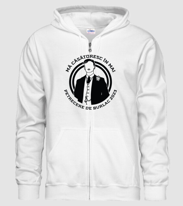 mă căsătoresc în mai - petrecere de burlac model alb pe tricou