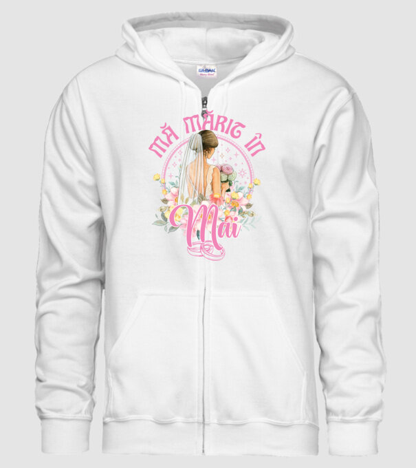 mă mărit - în mai model alb pe tricou