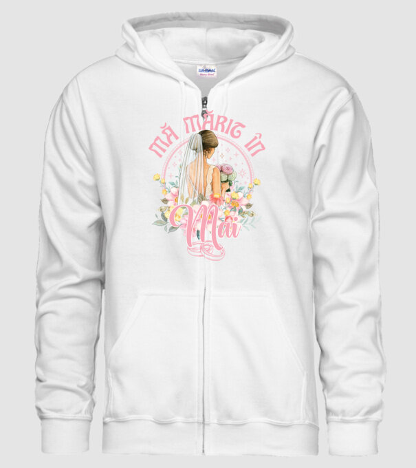 mă mărit - în mai model alb pe tricou